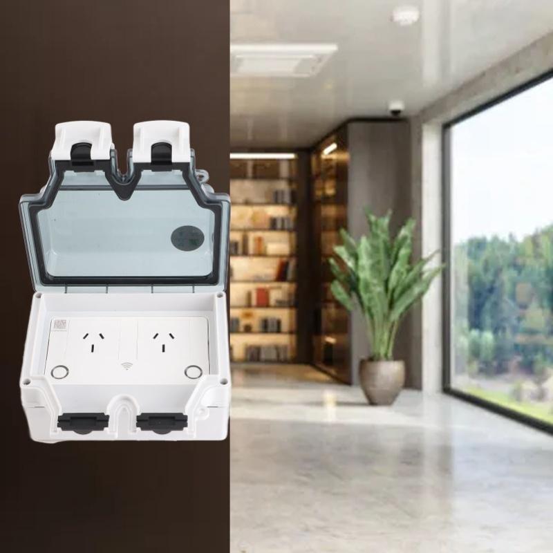 WiFi Akıllı Priz Tip 86 IP66 Dış Mekan Su Geçirmez Wifi Akıllı Elektrik Prizi APP Kontrolü 15A