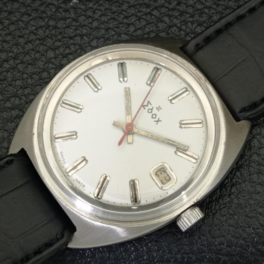 USED EDOX AUTOMATIC SWISS MENS DATE WHITE COLOR DIAL WATCH A432199-2