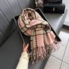 Winter Warmer Thickened Scarf For Women Elegant Tassel Pashmina Shawl 60*200Cm Faux Cashmere Warps Autumn Luxury Blanket