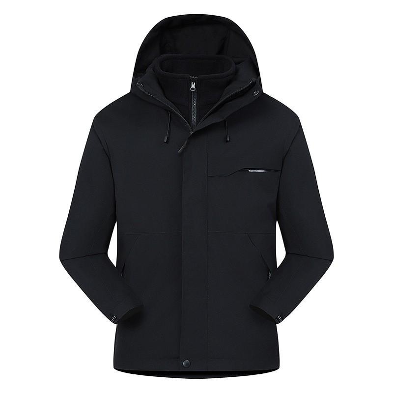 Unisex 3-in-1 Waterproof Windproof Outdoor Jacket With Removable Fleece Liner Hiking Climbing Fall Winter