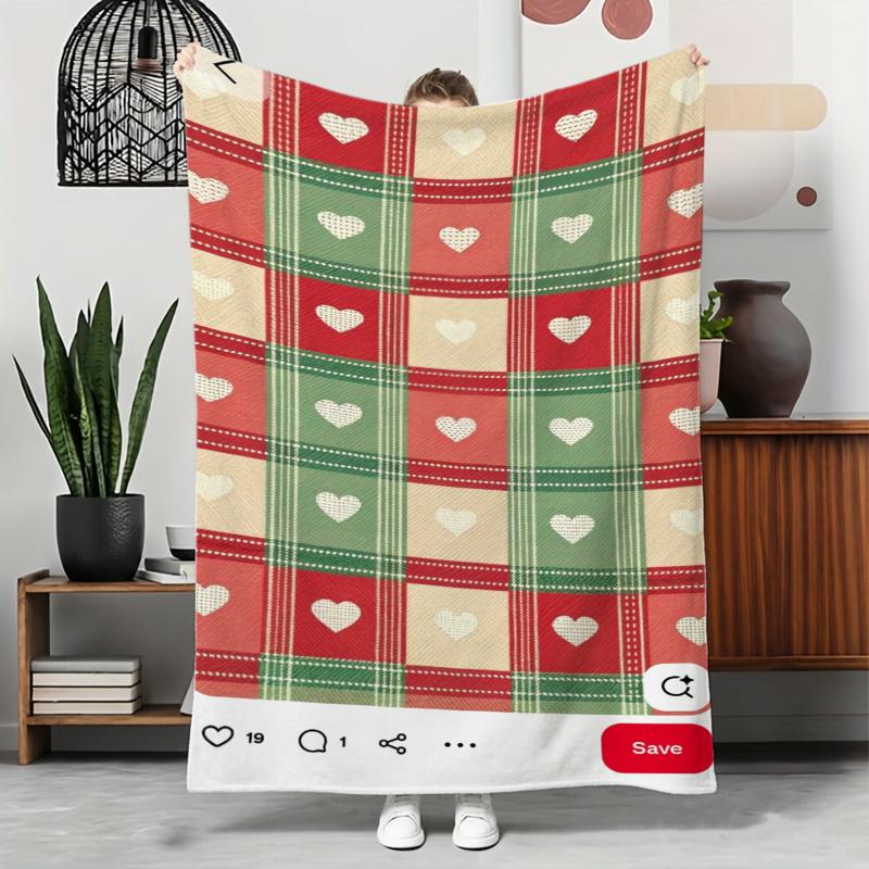 Christmas Tree Snowflake Print Throw Blanket soft textured blanket living room couch bedroom lounge space great Christmas gifts