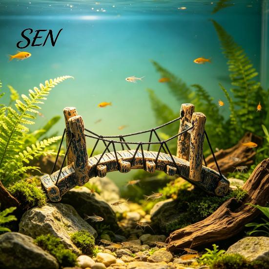 Shrimp Tank Hideout Aquarium Bridge Ornament, Arch Miniature Fish Decor, Non-Toxic Accessories Mini Model for Terrarium, Fairy Garden Reptile