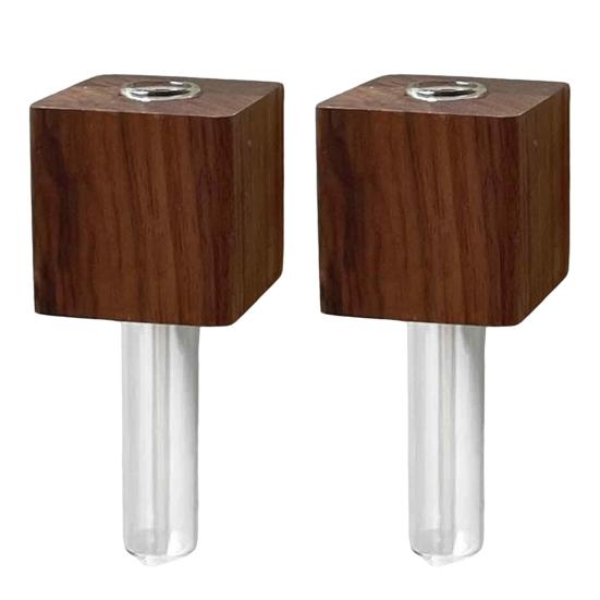 2 ks Mini Váza Magnet na Lednici Nástěnná Váza 3D Magnetický Dřevěný Držák na Vázu se Zkumavkou Připevnění na Lednici Váza do Kuchyně Ložnice Kanceláře