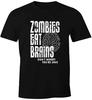 Mens Zombies Eat Brains Don't Worry You're Save Halloween Fun Shirt