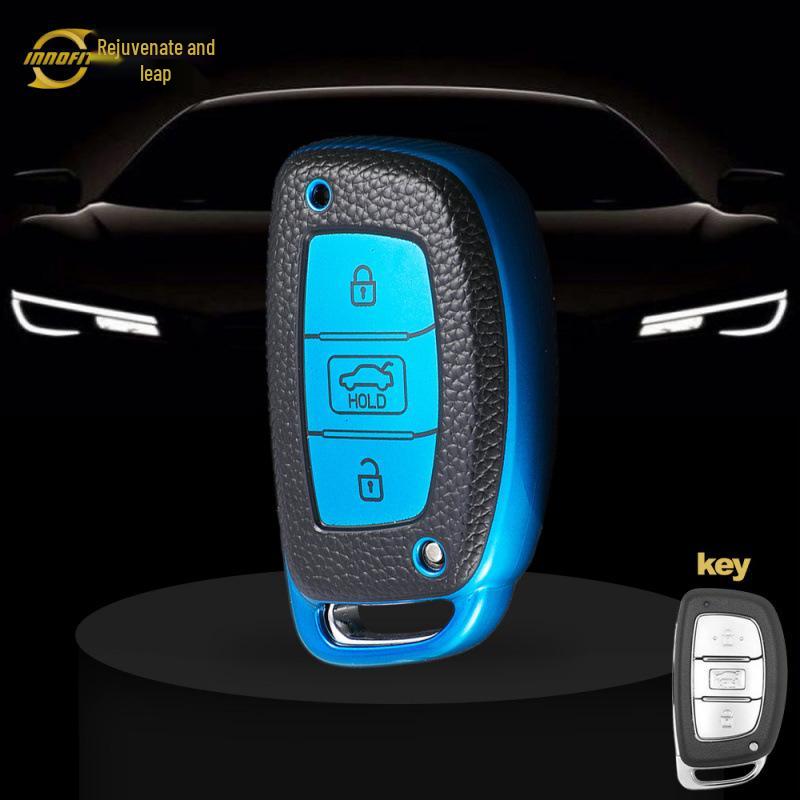 

Premium Leather Car Key Case for Hyundai Elantra, Mingtu, ix26, ix35, New Tucson (9th Gen) OPP