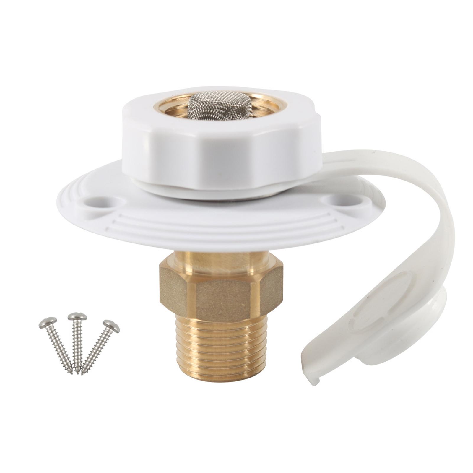 RV City Water Fill Inlet Water Fill Inlet Built In Check Valve Flange Hose Connector Connection Fill For RV Marine Caravans