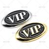 3D Metal VIP JP Emblem Universal Car Side Fender Personalized Creative Scratch Cover Modification Badge