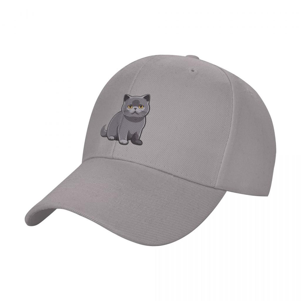 Cute British Shorthair Cat Baseball Cap Sailor Cap for Men Bobble Hat Designer Caps Male Womens