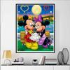 Disney Diamond Painting Mickey Minnie Romantic Date Theme Illustration DIY 5D Cartoon Mosaic Cross Stitch Gift Room Decoration