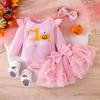Infant Toddler Long-Sleeve Romper & Skirt Set