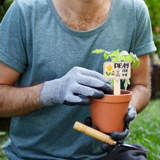 20 Pcs Wooden Plant Tags Rustic Plant Labels 20 Styles Gardening Markers Tags for Potted Plants Planter Flower Bed