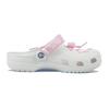 Crocs Classic clog EVA Pink Fluttering Casual Versatile Fashion Trend Hole Shoes for men and women White