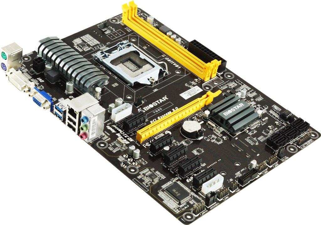 Biostar TB85 Motherboard for Core I7/i5/i3, LGA1150, B85, DDR3, SATA, PCI Express, USB, and ATX (Retail)