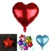 18" Colour Solid Foil Balloons Heart Star Round Shape For Wedding Party Birthday