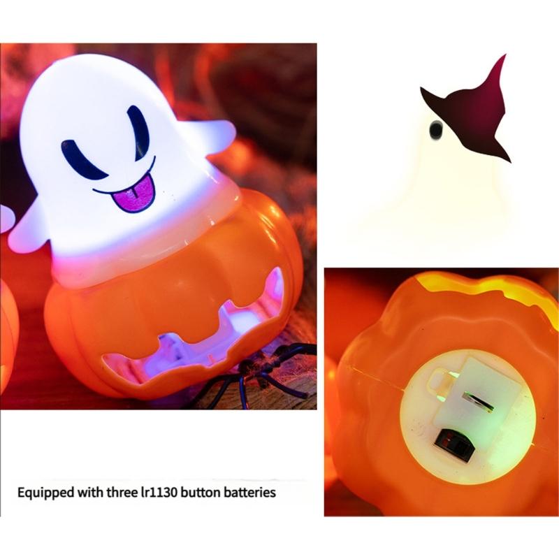 Geisterhafte Kürbisse LED-Licht Halloween Dekorative Nachtlampe Geisterhafte Lampe für Spukhaus Halloween Party Dekoration
