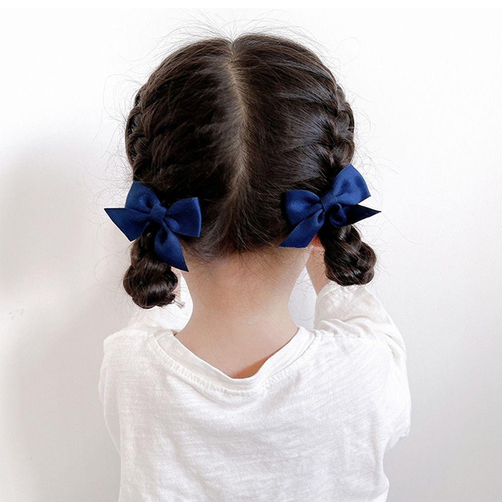 2Pcs Sweet Hair Accessories Little Girl Kids Hair Clips Bow Headgear Baby Hairpins Bowknot Barrettes