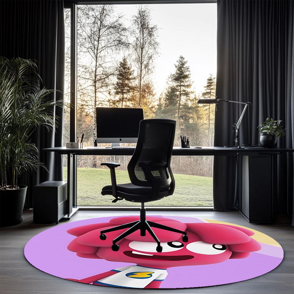 Jelly Jamm Printed Round Rug Carpet Chair Rug Area Rug Entryway Doormats,for Office Chair Living Room Bedroom Kitchen Room.