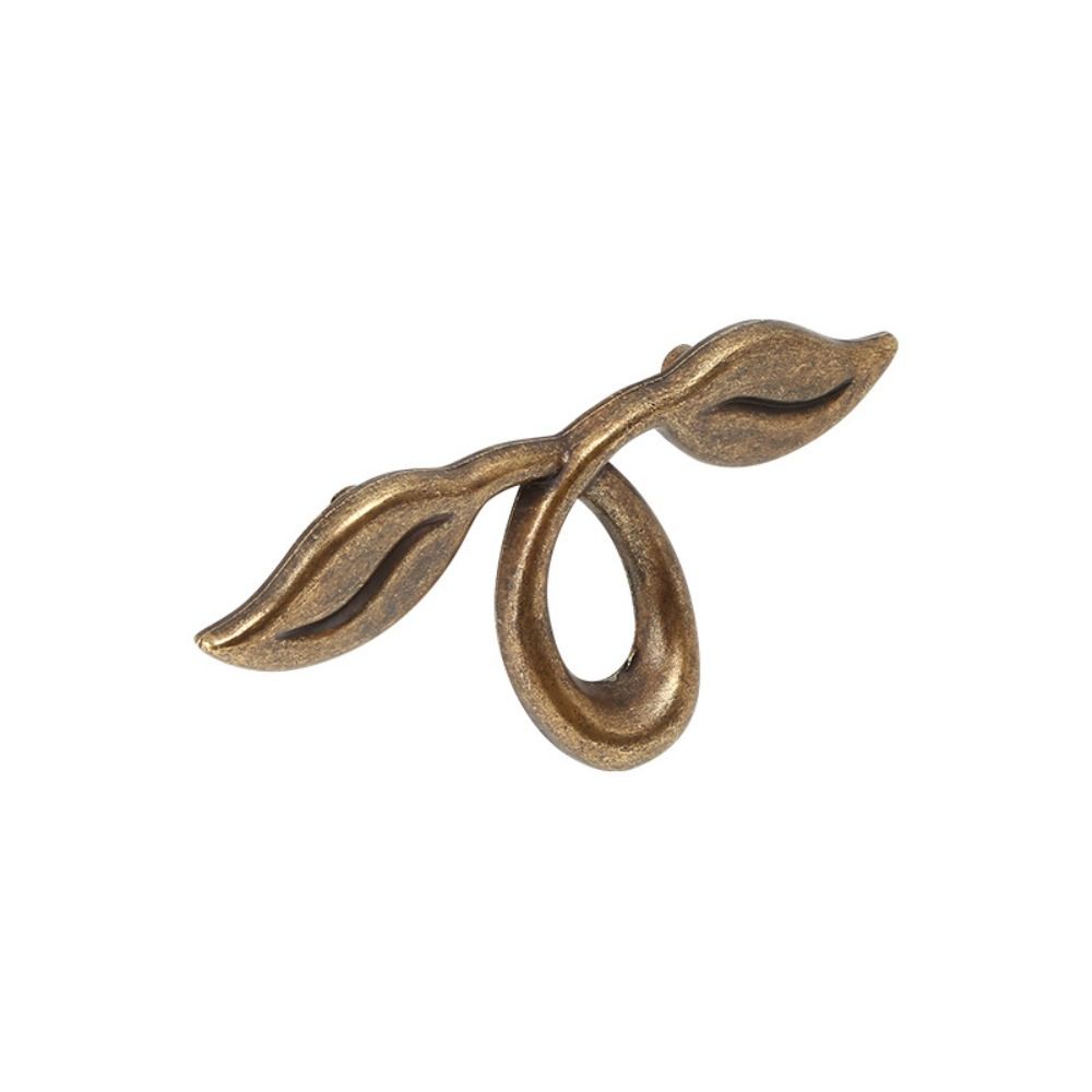 Zink Zink Zinklegierung Vintage Griffe Lochabstand Möbelbeschläge Europäischer Stil Blattform Griffe Kommode