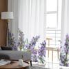 Watercolor Lavender Flowers Sheer Curtains for Living Room Transparent Tulle Window Curtain Bedroom Kitchen Decor Veil Drapes