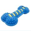 Dog Bone Toy Squeaky Chew Toy Textured Rubber Bone Safe Teeth Cleaning Toy for Teething Puppies And Large Dogs Oral Care
