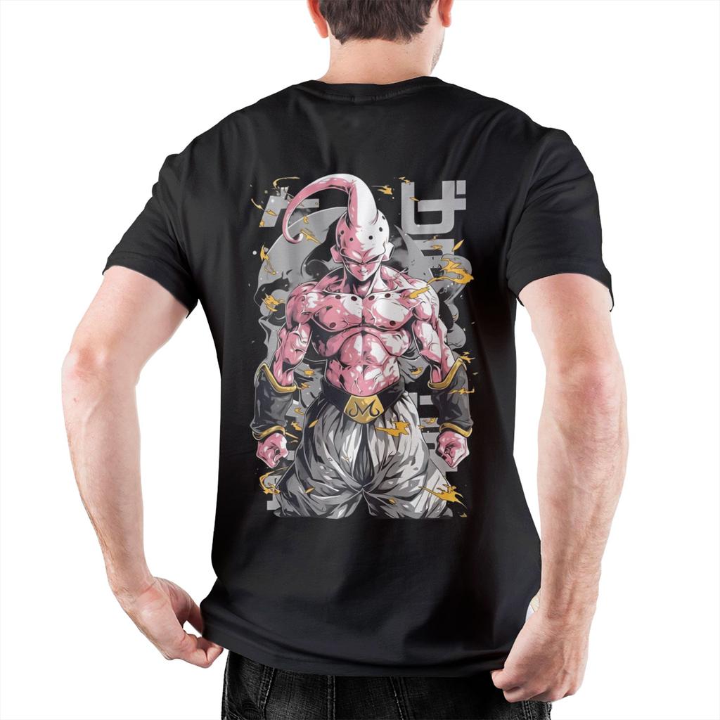 Dragon Ball Majin Buu T Shirt Men's Cotton Tops Shirts Funny Anime Round Neck Short Sleeve