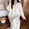 Autumn/Winter Postpartum Nursing Nightgown: Thick Air Cotton Maternity Pajamas for Spring and Autumn