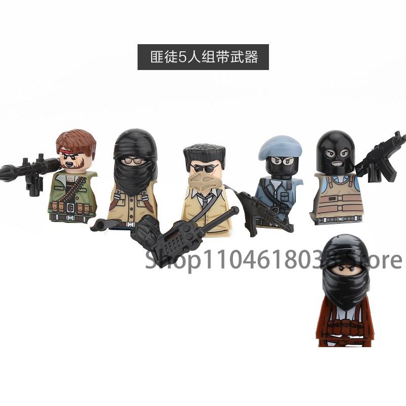 Military Soldiers Figures Weapons Building Blocks Accessories Two-color Guns Assault Sniper Rifles M16 M4 Model Bricks Toy Gift