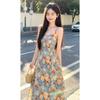 Early Summer Seaside Vacation Floral Suspender Dress Children's Summer New Dopamine Beautiful French Dress