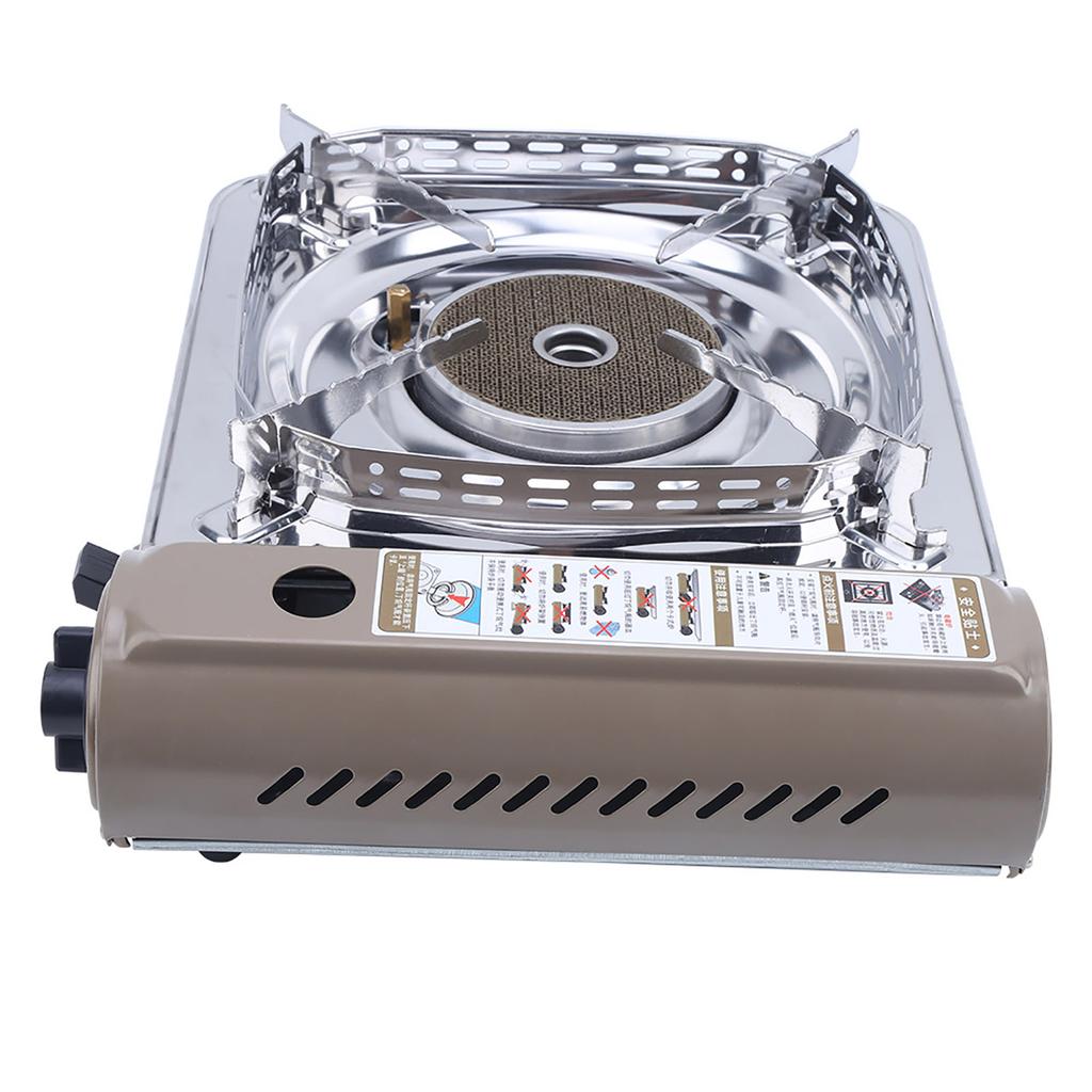 MS3500CS Kempingowa Butanowa Przenośna Kuchenka Gazowa Outdoor Wiatroodporna Przenośna Kuchenka Grillowa(Kawa Srebrna )