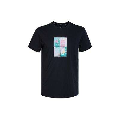Quick-Drying Comfortable Pullover Short Sleeve T-Shirt Unisex Tops Black AHSUG69-1