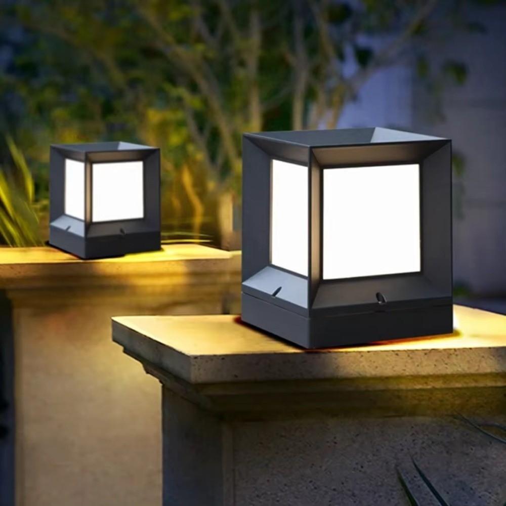 Modern E27 Led Outdoor Post Light Column Pier Enclosure Fixture Column Lights 220V IP54 Waterproof Electric Cap Lights Fence