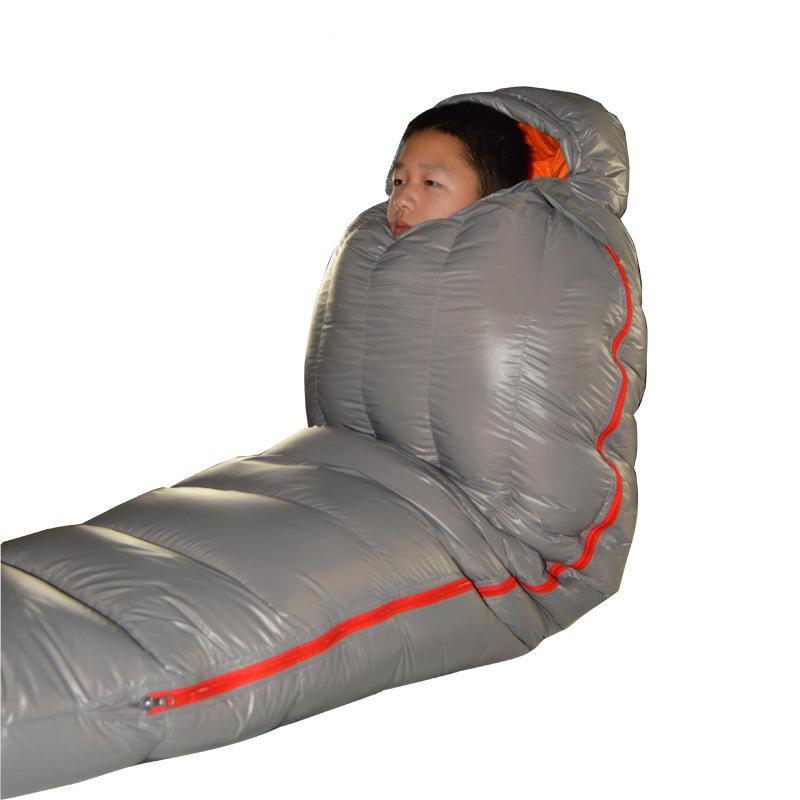 Ultra-light Four Seasons Adult Duck Down Sleeping Bag for Camping and Mountaineering