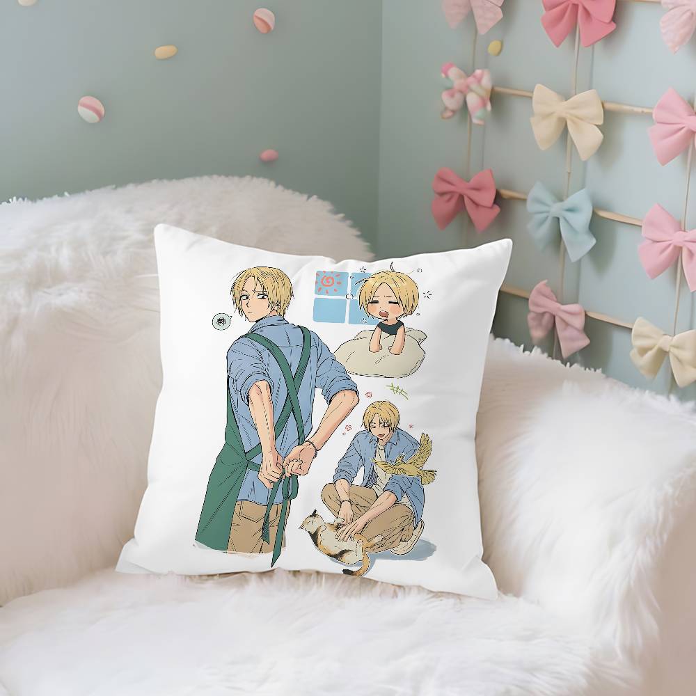 Shin Asakura Case Plush Fabric Soft Pillowcase Double Sided Print Cushion Cover Household Gifts
