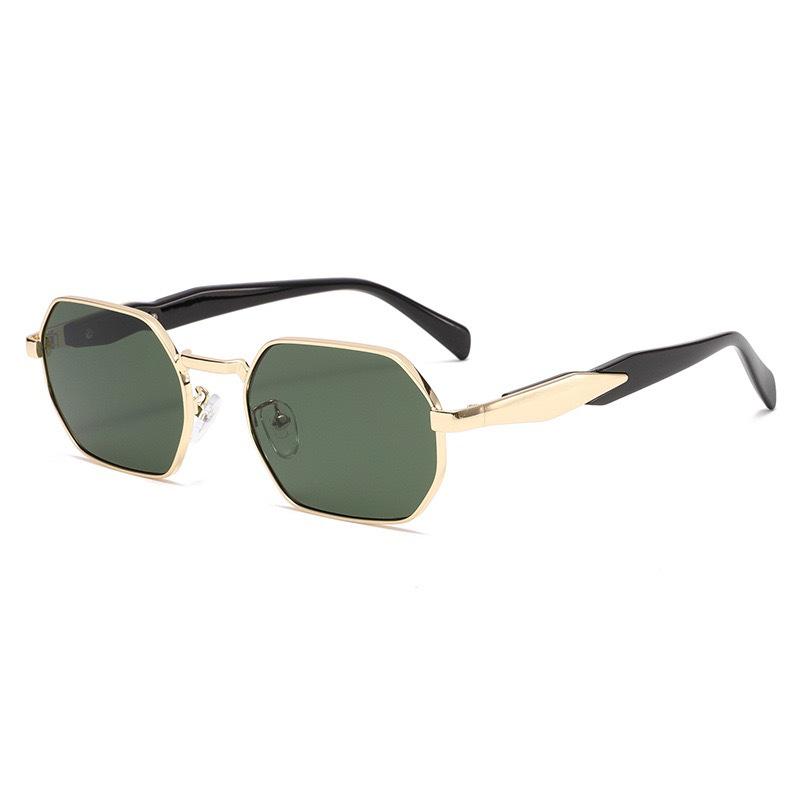 Arc de Triomphe Oval Metal Sunglasses: Women's Fashionable Street Style Sunshade Glasses