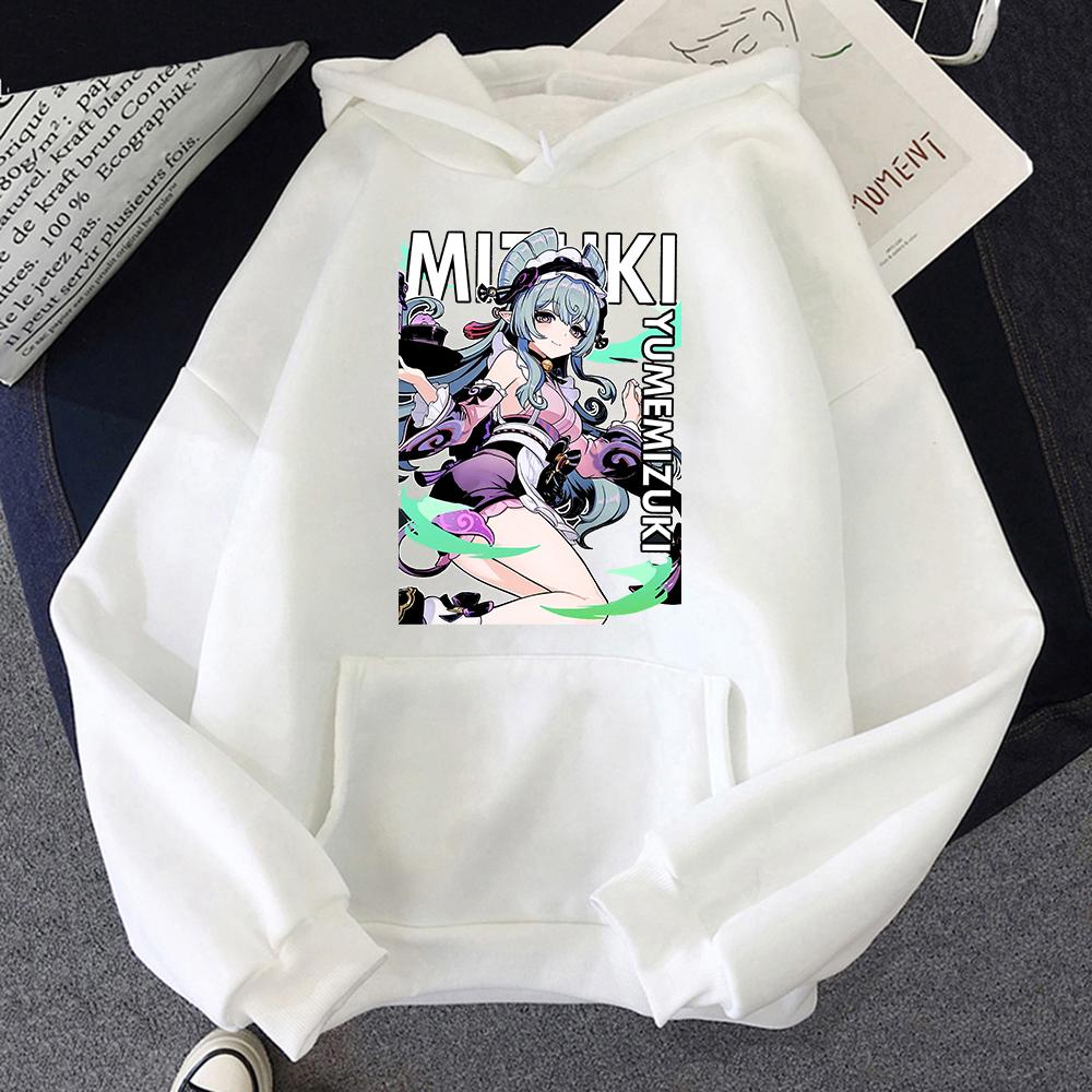Mizuki Genshin Impact Hoodie Hot Women Aesthetic Graphic Anime Hoodies Unisex Autumn Winter Cartoon Casual Pullovers Sweatshirts