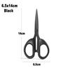 12cm 14cm 16cm 19cm Pure Black Stainless Steel Scissors DIY Paper Craft Art Cutting Tool Office School Stationery Cutter Shears