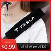 Car Sticker Tesla Car Seatbelt Shoulder Pad Cover Carbon Fiber Seat Belt Protector Cushion For Tesla Model 3 X S Y