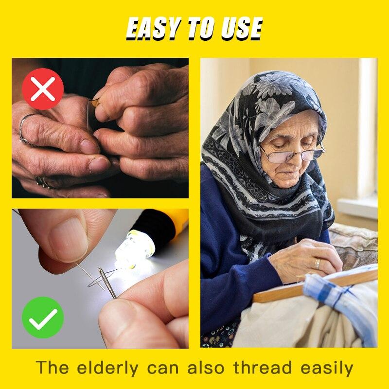 Lighted Needle Threader Sewing Thread Home Hand Machine Device Quickly Needle Threader DIY Sewing Tools Dropshipping