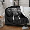 Ultra-Soft Elephant Print Flannel Blanket, Perfect for Sofa, Bed, Office & Travel, Cozy All-Season Gift