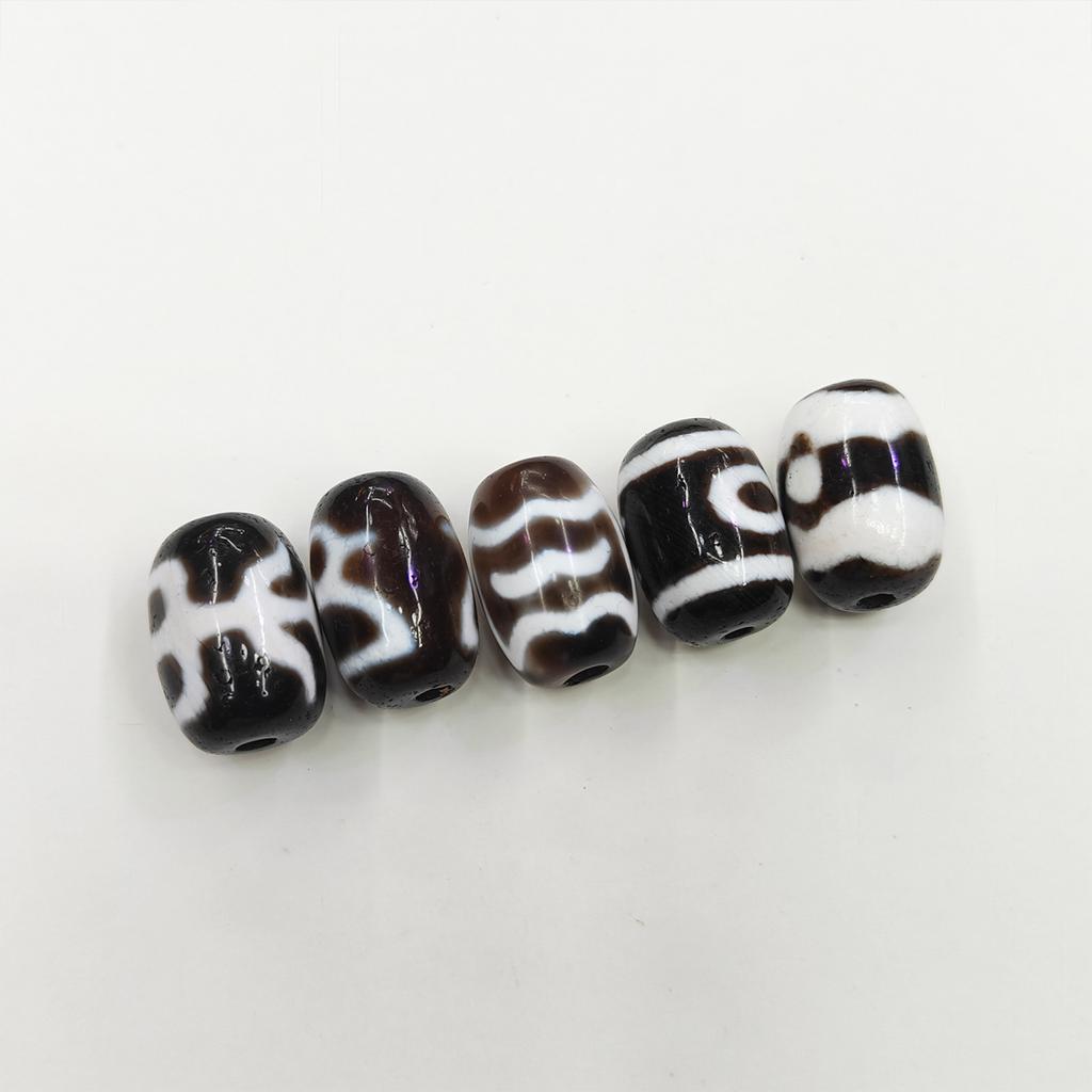 Tibetan high-oil pulp black and white dzi beads, clear bite color loose beads and multiple totems, Wenwan bracelet accessories are in stock.