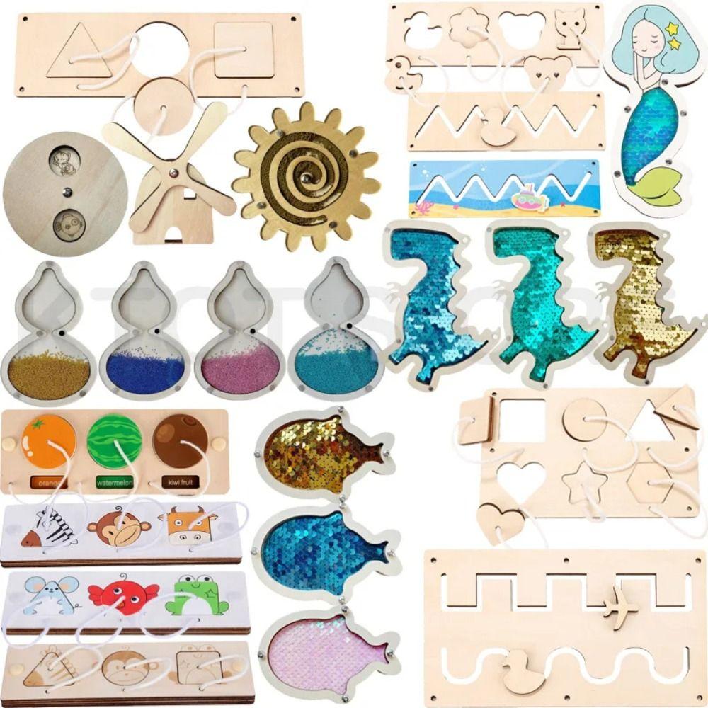 Ability Training Busy Board Accessories Montessori Egg Light Timer Switchs  Toddler Gifts