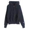 Champion Reverse Zip Hooded Made In Size M Weave® Sweatshirt, USA, C5-U102, Men's, Navy,