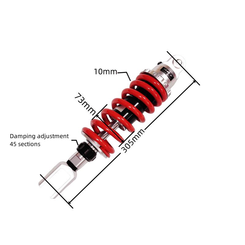 RFY 305mm Motorcycle/Bike/ATV Shock Absorber for Potholes Contact for Fork Width
