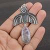 Natural Tourmalated Quartz Gemstone 925 Sterling Silver Jewelry  Pendant 2.78" AJP-2062