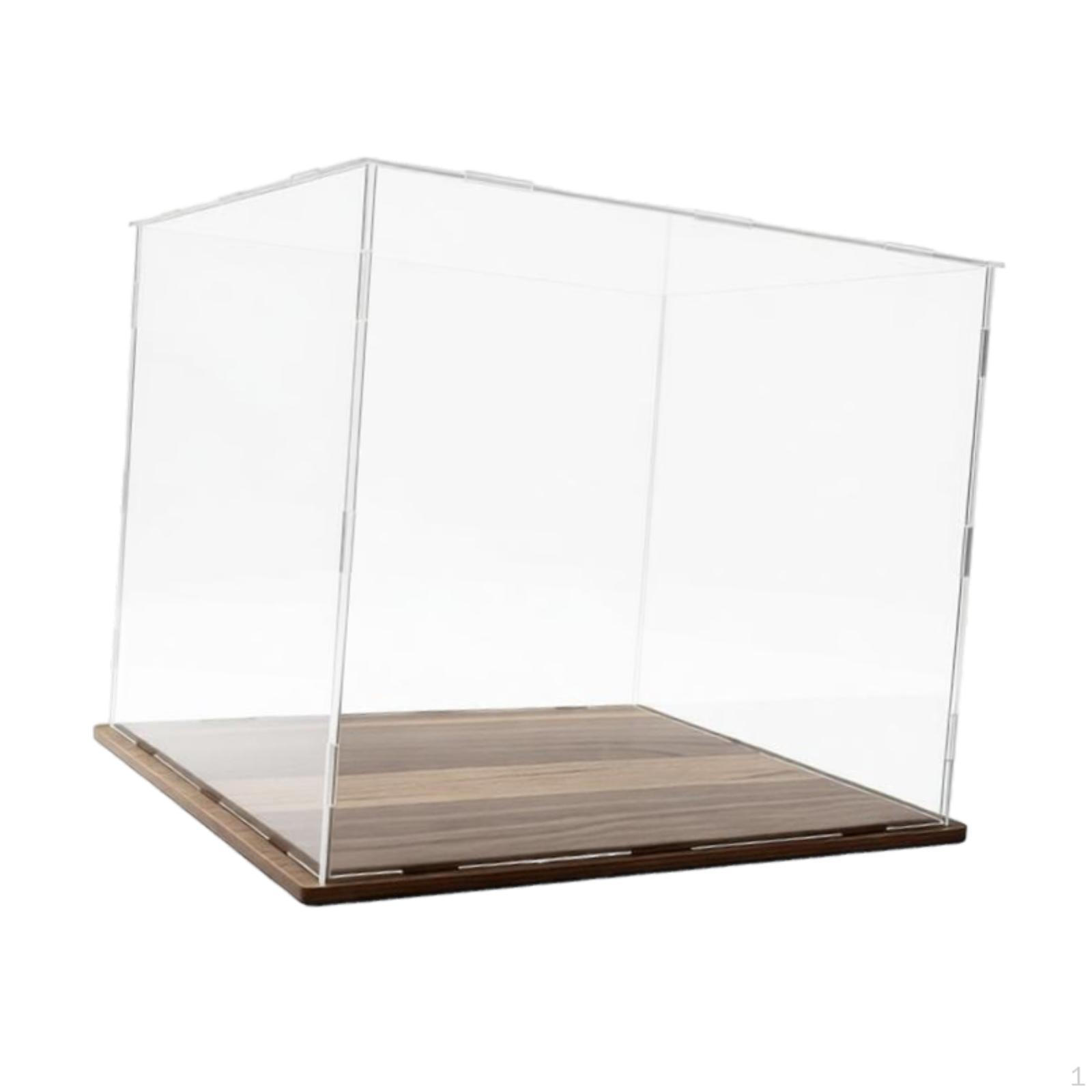 

Acrylic Display Case Figures Storage Box Collection with Base Dustproof Installation 10cmx10cm