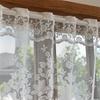 Französischer Romantischer Bestickter Kurzer Vorhang Halbvorhang für Wohnzimmer Schlafzimmer Tür Fenster Dekorativer Transparenter Vorhang 100cm Breit