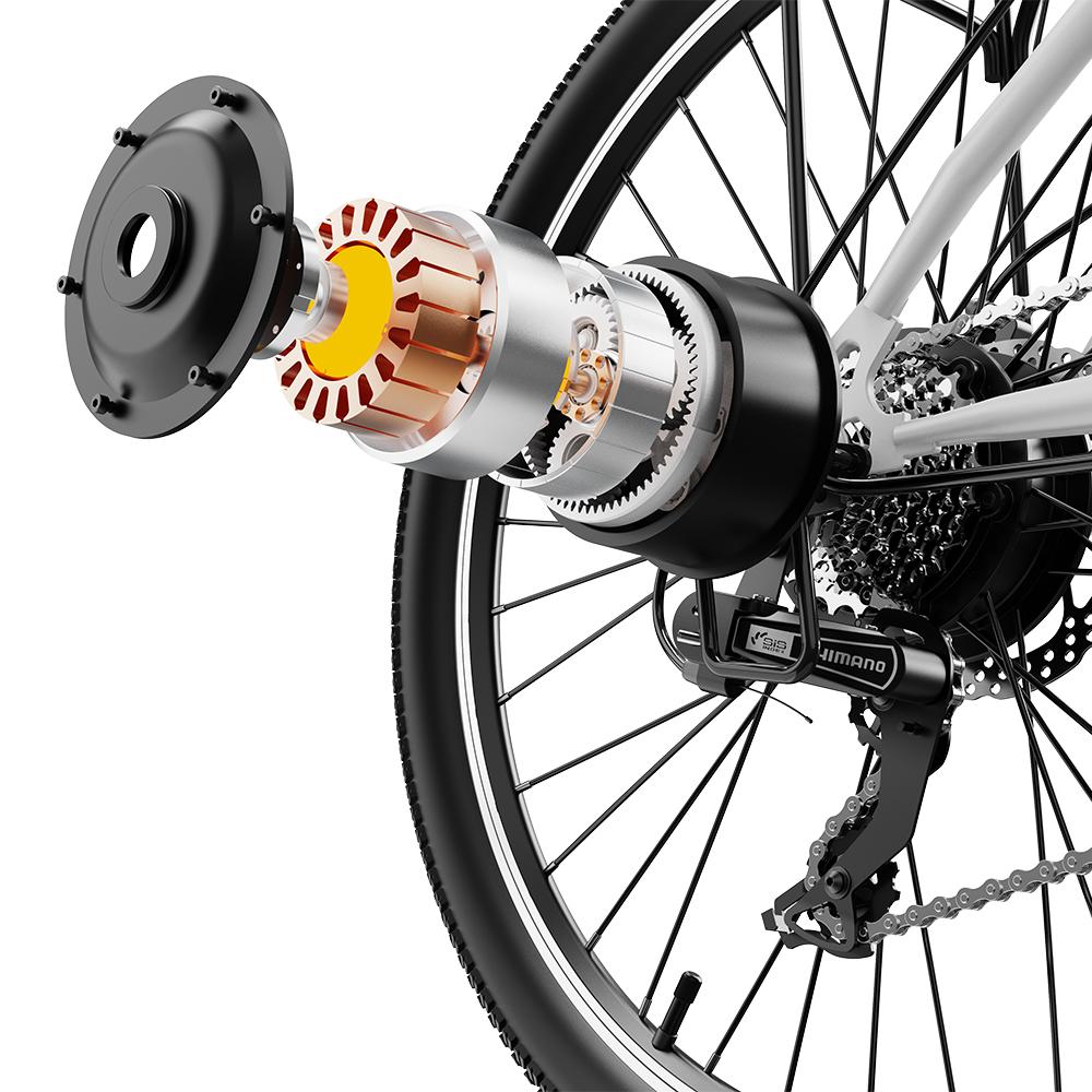 HEADEER BK1350 Adult Electric Bicycle 500W Brushless Motor 48V 15AH Lithium Battery 26 Inch Wheels Foldable E Bike for Daily Urban City Commuting