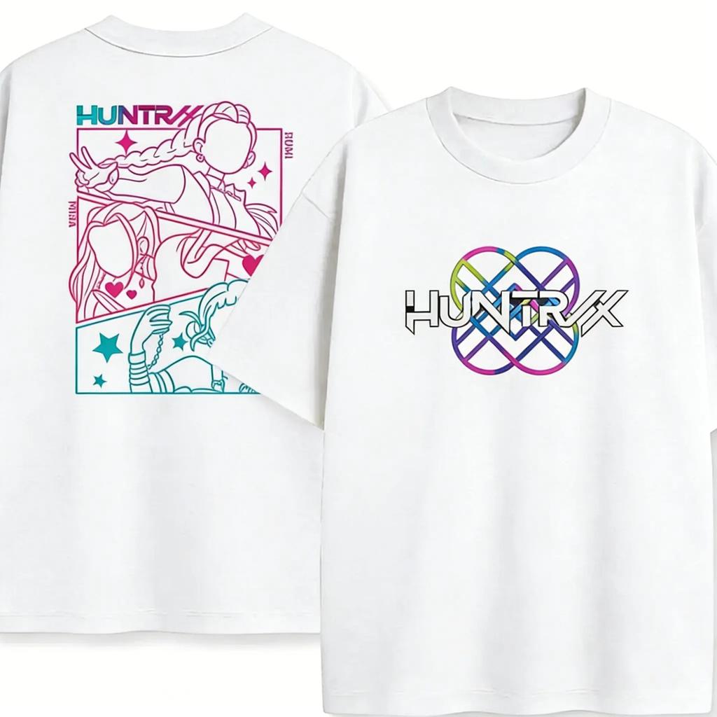 KPop Demon Hunters Graphic T Shirt Men Women Cotton Streetwear Short Sleeve 2026 Summer Mira Rumi Huntrx Print Fashion Tops