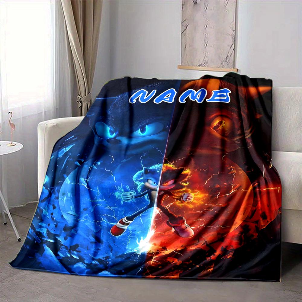 Custom 1pc Sonic Adventure Blanket, Soft And Comfortable Blanket, Casual Warm, Camping Travel Blanket, Birthday Gift Q912175