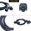 MOCW 7-Foot 7-Pin Vehicle Trailer Wiring Harness Extension Truck Bed Extension For 5Th Wheel And Gooseneck Trailers For Chevrolet, Dodge, Ford,